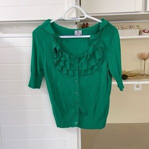 Green Button-Up Shirt